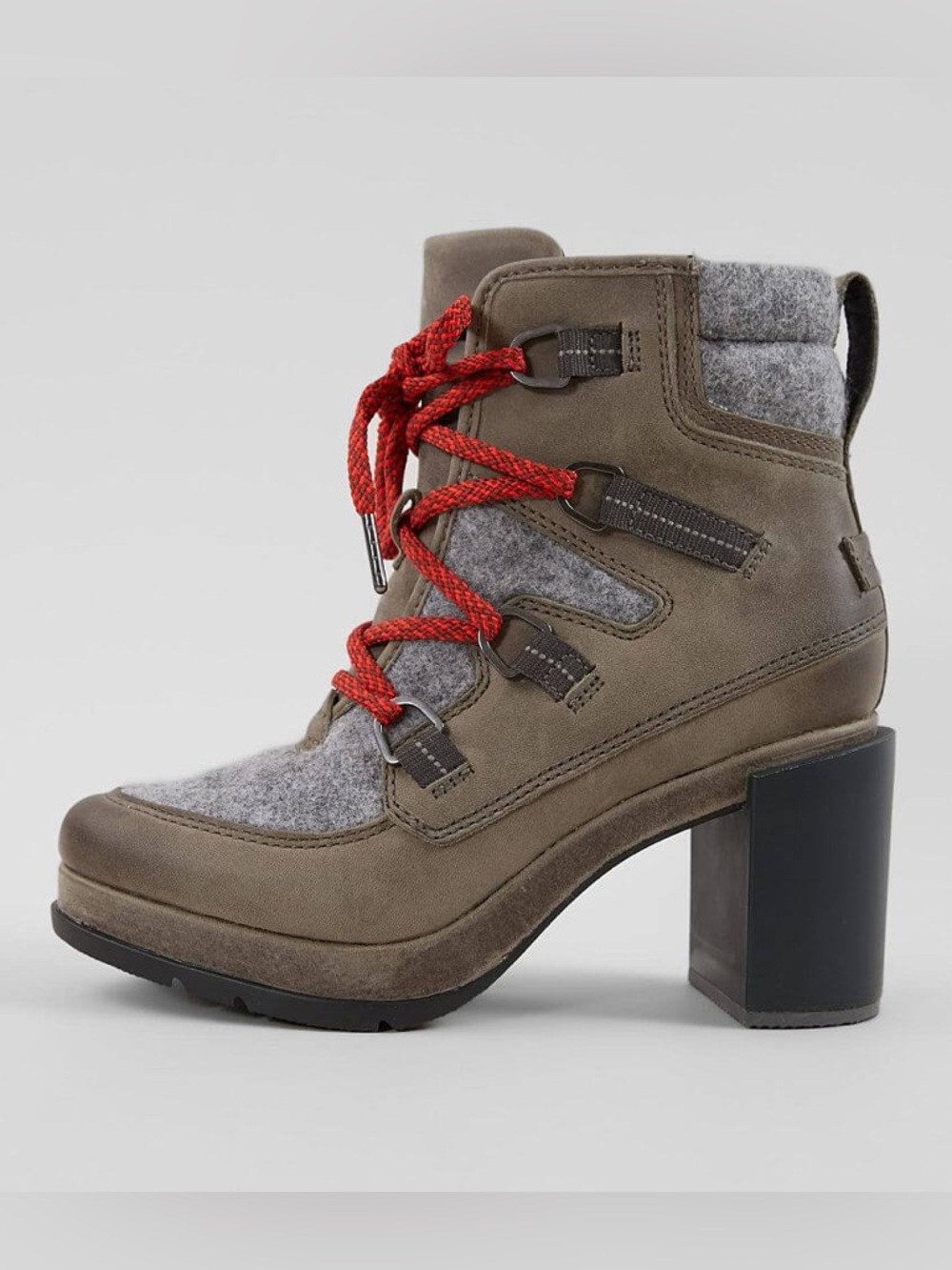 Sorel Womens Sz 6.5 Blake Lace-Up Leather Felt Quarry Hiking Waterproof EUC